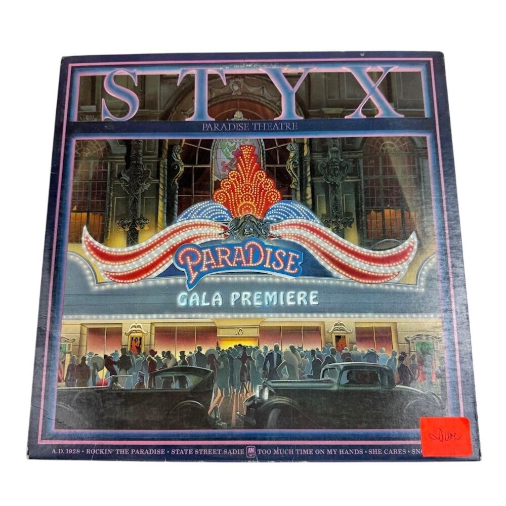 Styx Paradise Theatre Vinyl Record A&M Records SP-3719 1981 Etched LP